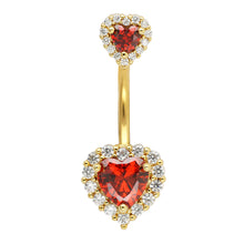 Load image into Gallery viewer, 14G Navel Belly Button Rings Barbell 316L Surgical Stainless Steel Heart Navel Ring Women Belly Piercing Nombril Jewelry
