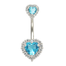 Load image into Gallery viewer, 14G Navel Belly Button Rings Barbell 316L Surgical Stainless Steel Heart Navel Ring Women Belly Piercing Nombril Jewelry
