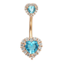 Load image into Gallery viewer, 14G Navel Belly Button Rings Barbell 316L Surgical Stainless Steel Heart Navel Ring Women Belly Piercing Nombril Jewelry

