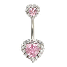 Load image into Gallery viewer, 14G Navel Belly Button Rings Barbell 316L Surgical Stainless Steel Heart Navel Ring Women Belly Piercing Nombril Jewelry

