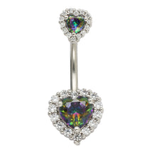 Load image into Gallery viewer, 14G Navel Belly Button Rings Barbell 316L Surgical Stainless Steel Heart Navel Ring Women Belly Piercing Nombril Jewelry
