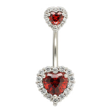 Load image into Gallery viewer, 14G Navel Belly Button Rings Barbell 316L Surgical Stainless Steel Heart Navel Ring Women Belly Piercing Nombril Jewelry
