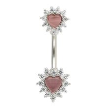 Load image into Gallery viewer, 14g Belly Button Rings 316L Stainless Steel Heart Shape Belly Piercing Sexy Navel Rings Nombril Body Jewelry
