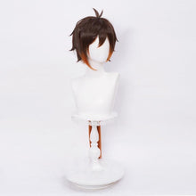 Load image into Gallery viewer, Genshin Impact Zhongli Cosplay Long Christmas Brown Orange Wig Cosplay Anime Wigs Heat Resistant Synthetic Wigs

