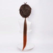 Load image into Gallery viewer, Genshin Impact Zhongli Cosplay Long Christmas Brown Orange Wig Cosplay Anime Wigs Heat Resistant Synthetic Wigs
