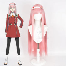 Load image into Gallery viewer, Cos Wig  Hair Anime DARLING in the FRANXX 02 ZERO TWO Long Wig Cosplay Wig Role Play Pink Color
