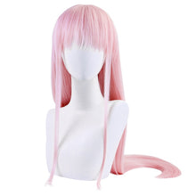 Load image into Gallery viewer, Cos Wig  Hair Anime DARLING in the FRANXX 02 ZERO TWO Long Wig Cosplay Wig Role Play Pink Color
