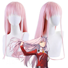 Load image into Gallery viewer, Cos Wig  Hair Anime DARLING in the FRANXX 02 ZERO TWO Long Wig Cosplay Wig Role Play Pink Color
