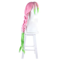 Load image into Gallery viewer, Hair Kanroji Mitsuri Wig Kimetsu No Yaiba Demon Slayer Cosplay Wigs Pink Green Gradient Synthetic Heat Resistant Hair
