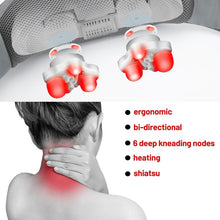 Load image into Gallery viewer, Neck Massager with Heat U Shaped Shawl Electric Back And Neck Massager Instrument Shiatsu Shoulder Pain Relief Ultralight
