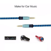 Load image into Gallery viewer, Jack 3.5mm AUX Cable Audio Cable 3.5 mm Jacks Speaker Cable 4 Poles Nylon Braided for Headphones Car MP3 Cord Extension male
