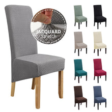 Load image into Gallery viewer, Jacquard Extra Large XL Dining Chair Cover Stretch Spandex Elastic Long Back Chair Slipcover Case for Chairs Kitchen Banquet
