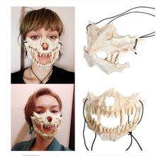 Load image into Gallery viewer, Anime Dragon God Skeleton Half Face Mask Halloween Cosplay Costume Prop X7YA
