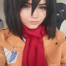 Load image into Gallery viewer, Attack on Titan Mikasa Levi Ackerman Scarf Cosplay Costume Shingeki no Kyojin Red / White Scarves Halloween Costume
