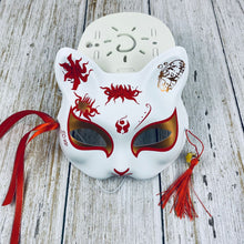 Load image into Gallery viewer, Japanese Mask Half Face Hand-painted Cat Fox Mask Anime Demon Slayer Masquerade Halloween Festival Cosplay Prop
