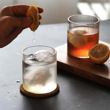 Load image into Gallery viewer, Japanese-Style Ripple Whisky Glass Vertical Lines  Coffee Cup Transparent Beer Mug  Drinking Glass For Juice 2021 Hot Selling

