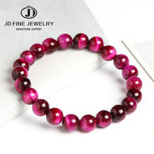 Load image into Gallery viewer, High Quality Blue Tiger Eye Buddha Bracelets Natural Stone Round Beads Elasticity Rope Men Women Bracelet
