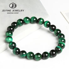 Load image into Gallery viewer, High Quality Blue Tiger Eye Buddha Bracelets Natural Stone Round Beads Elasticity Rope Men Women Bracelet
