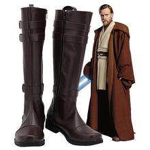 Load image into Gallery viewer, Jedi Knight Obi-Wan Kenobi Cosplay Shoes Boots Halloween Costumes Accessory Custom Made
