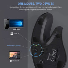 Load image into Gallery viewer, Bluetooth Ergonomic Mouse Magic Vertical Wireless Bluetooth &amp; 2.4G USB Mouse for Laptop Computer Tablet Slient Mice
