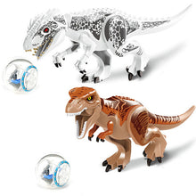 Load image into Gallery viewer, Jurassic Dinosaur Park Dinos World Building Blocks Animals Tyrannosaurus Rex Indominus I-Rex Blue Figures Triceratops Toys
