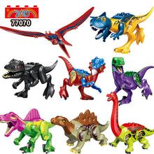 Load image into Gallery viewer, Jurassic Dinosaur Park Dinos World Building Blocks Animals Tyrannosaurus Rex Indominus I-Rex Blue Figures Triceratops Toys
