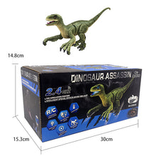 Load image into Gallery viewer, Jurassic Raptor Remote Control Dinosaur Toys 2.4G Simulation Walking RC Dinosaur Robot Lighting Sound Dino Toy Kids Xmas Gift
