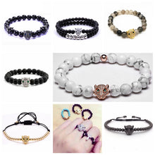 Load image into Gallery viewer, DIY Lion Panther Tiger Leopard Head Beads AAA Zircon Copper Animal Charm Beads For Natural Stones Beadwork Jewelry Making

