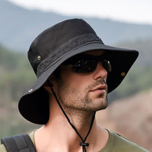 Load image into Gallery viewer, Men's Panama Bucket Hat Outdoor Sun Protection Hats For Men Fashion Summer Hat Sun visor Fisherman's Hat Anti-UV Sun Hat
