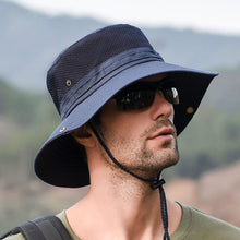 Load image into Gallery viewer, Men's Panama Bucket Hat Outdoor Sun Protection Hats For Men Fashion Summer Hat Sun visor Fisherman's Hat Anti-UV Sun Hat
