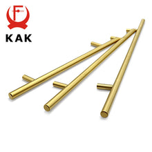 Load image into Gallery viewer, Doorknob  2" ~ 20'' Gold Kitchen Door T Bar Straight Handle Knobs Cabinet Pull Diameter 10mm Stainless Steel Handles Furniture Handle
