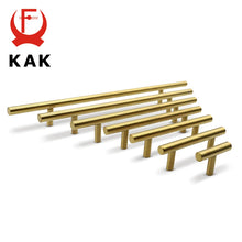 Load image into Gallery viewer, Doorknob  2" ~ 20'' Gold Kitchen Door T Bar Straight Handle Knobs Cabinet Pull Diameter 10mm Stainless Steel Handles Furniture Handle
