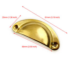 Load image into Gallery viewer, Doorknob  2PCS Retro Metal Kitchen Drawer Cabinet Door Handle And Furniture Knobs Handware Cupboard Antique Brass Shell Pull Handles
