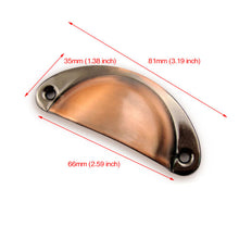 Load image into Gallery viewer, Doorknob  2PCS Retro Metal Kitchen Drawer Cabinet Door Handle And Furniture Knobs Handware Cupboard Antique Brass Shell Pull Handles
