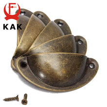 Load image into Gallery viewer, Doorknob  2PCS Retro Metal Kitchen Drawer Cabinet Door Handle And Furniture Knobs Handware Cupboard Antique Brass Shell Pull Handles
