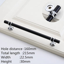 Load image into Gallery viewer, Doorknob Modern Zinc Alloy Black Gold Door Handles Kitchen Cabinet Handles Solid Drawer Knobs Fashion Furniture Handle Hardware
