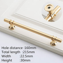 Load image into Gallery viewer, Doorknob Modern Zinc Alloy Black Gold Door Handles Kitchen Cabinet Handles Solid Drawer Knobs Fashion Furniture Handle Hardware
