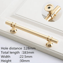 Load image into Gallery viewer, Doorknob Modern Zinc Alloy Black Gold Door Handles Kitchen Cabinet Handles Solid Drawer Knobs Fashion Furniture Handle Hardware
