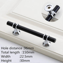 Load image into Gallery viewer, Doorknob Modern Zinc Alloy Black Gold Door Handles Kitchen Cabinet Handles Solid Drawer Knobs Fashion Furniture Handle Hardware
