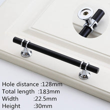Load image into Gallery viewer, Doorknob Modern Zinc Alloy Black Gold Door Handles Kitchen Cabinet Handles Solid Drawer Knobs Fashion Furniture Handle Hardware
