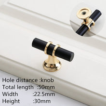 Load image into Gallery viewer, Doorknob Modern Zinc Alloy Black Gold Door Handles Kitchen Cabinet Handles Solid Drawer Knobs Fashion Furniture Handle Hardware
