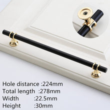Load image into Gallery viewer, Doorknob Modern Zinc Alloy Black Gold Door Handles Kitchen Cabinet Handles Solid Drawer Knobs Fashion Furniture Handle Hardware
