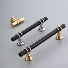 Load image into Gallery viewer, Doorknob Modern Zinc Alloy Black Gold Door Handles Kitchen Cabinet Handles Solid Drawer Knobs Fashion Furniture Handle Hardware
