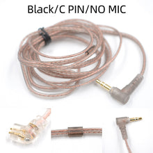 Load image into Gallery viewer, KZ ZS10 ZSN EDX Pro High Purity Oxygen-Free Copper Flat Upgrade Cable 2 Pin 0.75/0.78mm B/C Pin 3.5mm Silver Plated OFC Wire
