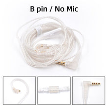 Load image into Gallery viewer, KZ ZS10 ZSN ZEX PRO In Ear Cable High-Purity Oxygen-Free Copper Twisted Upgrade Cable 2pin Cable For KZ ZEX Silver plated Cable
