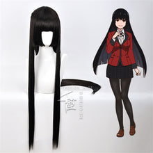 Load image into Gallery viewer, Kakegurui Cosplay Jabami Yumeko Role Playing Wigs Halloween Cosplay Black Straight Color Long Wig
