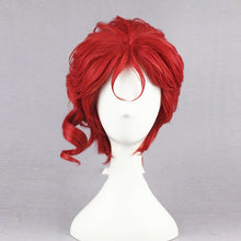 Load image into Gallery viewer, Kakyoin Noriaki From JOJO 14" Red Curly Short High Temperature Fiber Syntheitc Hair Cosplay Wig+Wig Cap
