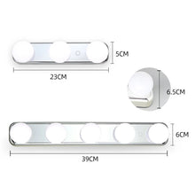 Load image into Gallery viewer, Barber Shop Vanity LED Make Up  Vanity Mirror Lights Stick On Touch Control Design 3 Modes Light Bulbs Lens Headlight

