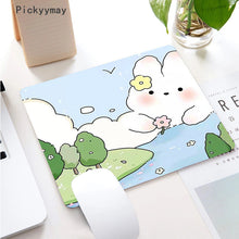 Load image into Gallery viewer, Kawaii Anime Small Mouse Pad Waterproof Desktop Cute Green Plant Mousepad Non-slip Desk Mat Gaming Accessories Cartoon Rug Gifts

