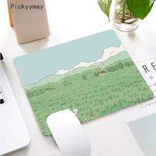 Load image into Gallery viewer, Kawaii Anime Small Mouse Pad Waterproof Desktop Cute Green Plant Mousepad Non-slip Desk Mat Gaming Accessories Cartoon Rug Gifts
